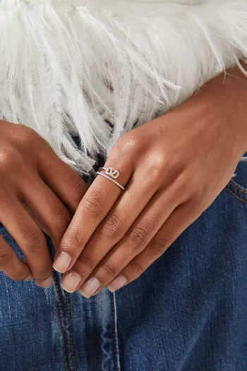 VLOGO Signature Ring in Metal