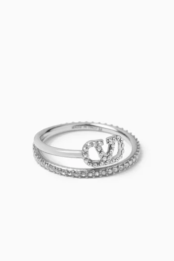 VLOGO Signature Ring in Metal