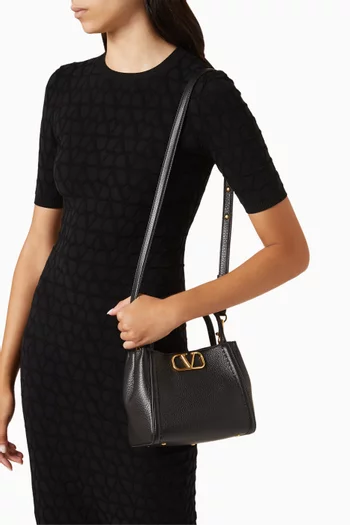 Valentino Garavani Small Alltime Top-handle Bag in Calfskin