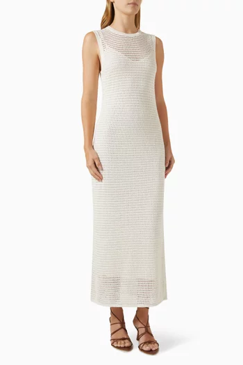 Sleeveless Maxi Dress in Mesh