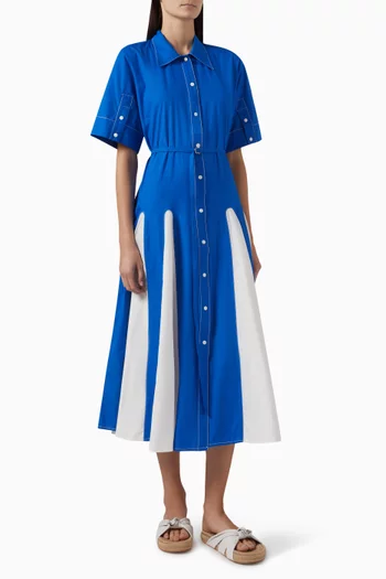 The Effervescent Midi Dress in Cotton Poplin