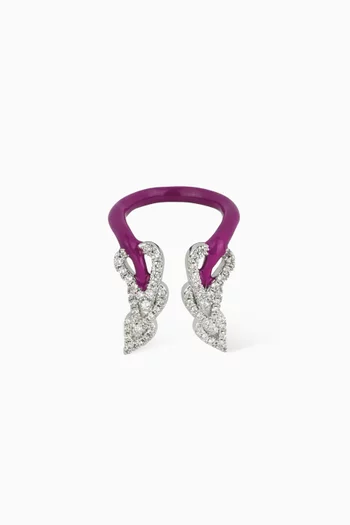 Crystal Drop Ring in Recycled Silver