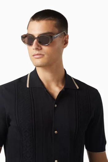 Round Sunglasses in Acetate