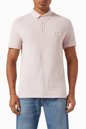 Valentino Garavani VLogo Signature Patch Polo Shirt