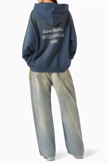 Unisex Logo-print Hoodie in Organic Cotton-blend