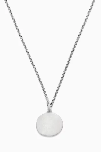 Minimal Hallmark Necklace in Sterling Silver