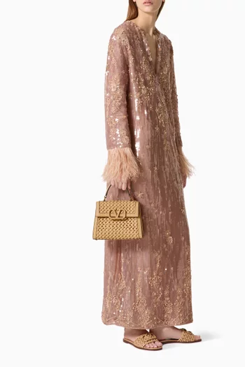 Valentino Garavani Small VSLING Bag in Woven Leather