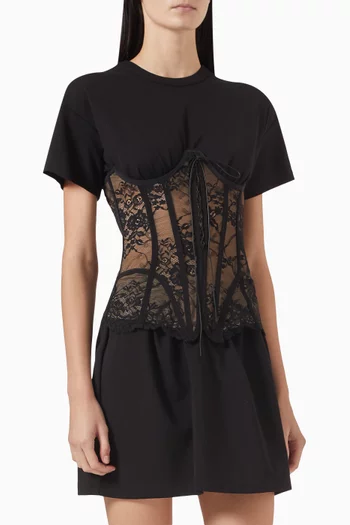 Corset Mini Dress in Lace