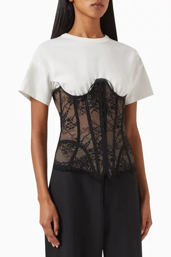 Corset T-shirt in Lace