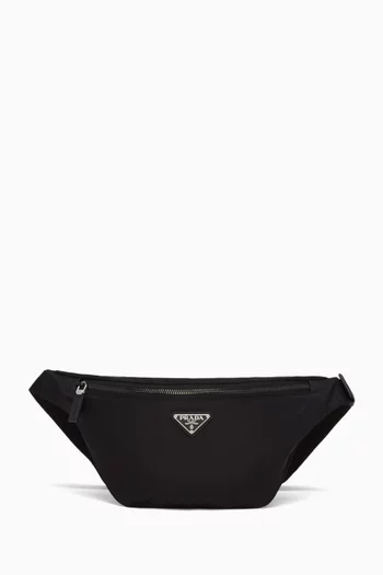 Belt Bag in Re-nylon & Saffiano Leather