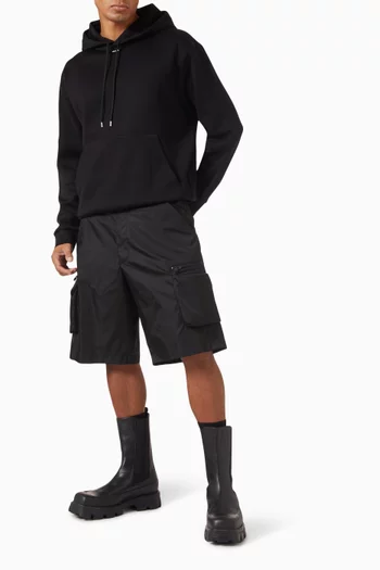 Logo Drawstring Hoodie in Cotton-fleece