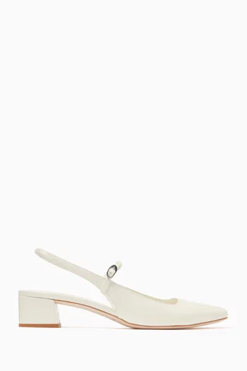 Maddox 35 Slingback Pumps in Croc-embossed Leather