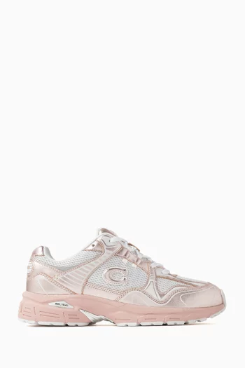C301 Low Top Sneakers in Metallic Leather