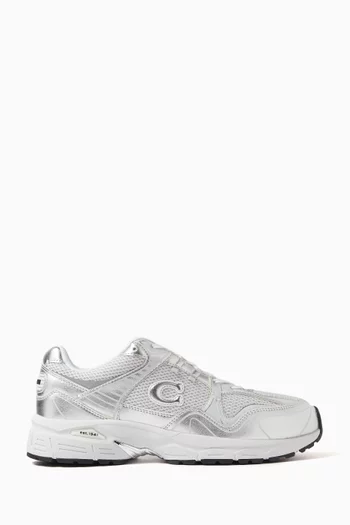 C301 Low Top Sneakers in Metallic Leather