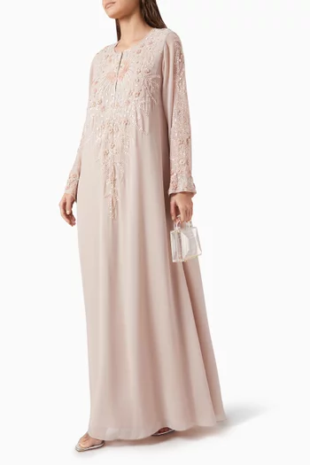 Sequin-embellished Kaftan in Chiffon