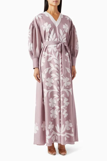 Lanaii Floral-print Belted Maxi Dress