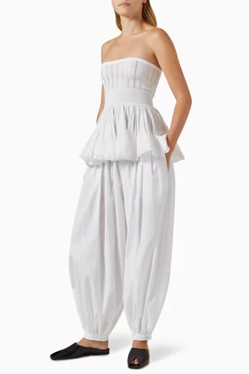 Balloon Drawstring Pants in Cotton