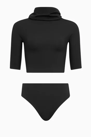 Hooded Trikini Set in Jersey