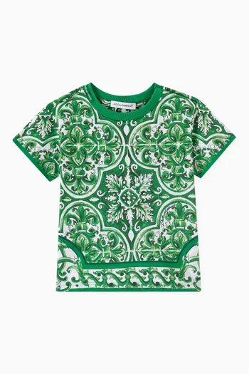 Majolica Print T-shirt in Cotton