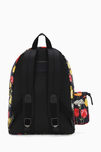 Floral-print Backpack in Nylon