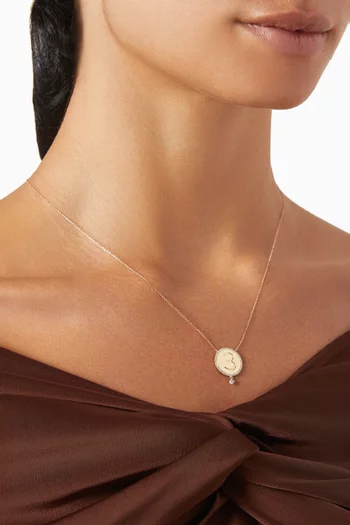 3 Medallion Diamond Necklace in 18kt Gold