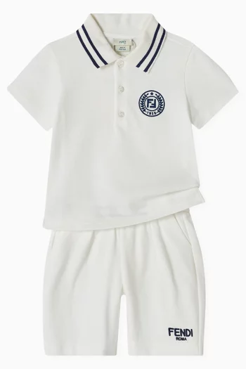 Logo Polo Shirt in Cotton Jersey