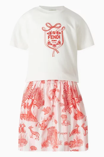 Logo Embroidered T-shirt in Cotton