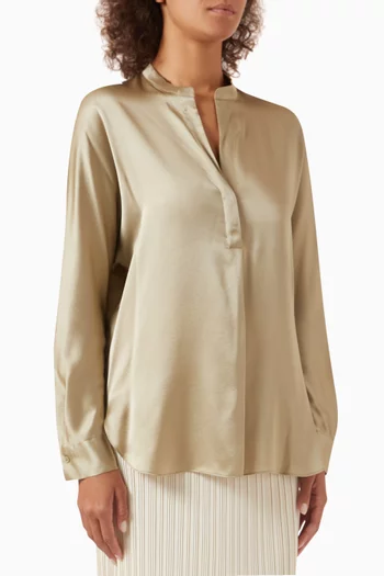 V-neck Blouse in Silk