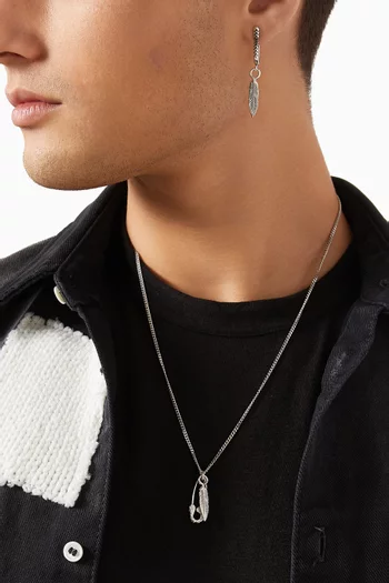 Feather Single Earring in Sterling Silver