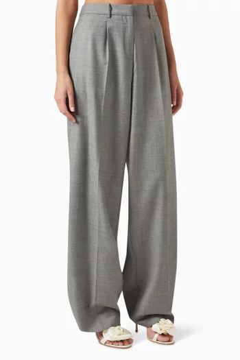 Wide-leg Pants in Wool Blend