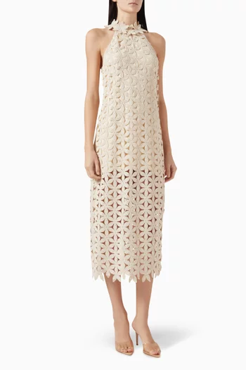 Cali Crochet Midi Dress in Cotton