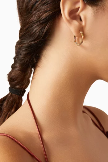 Mini Serena Hoop Earrings in 18kt Gold-plated Brass