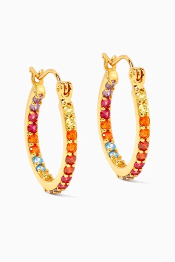 Mini Serena Hoop Earrings in 18kt Gold-plated Brass