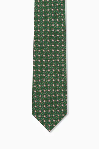 Geometric Tie in Silk