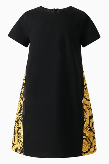 Barocco-print Mini Dress in Jersey