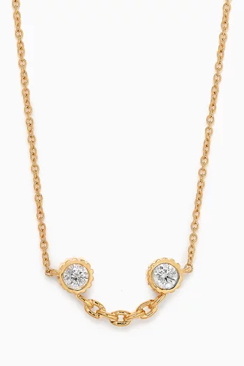 Smile Diamond Necklace in 18kt Yellow Gold