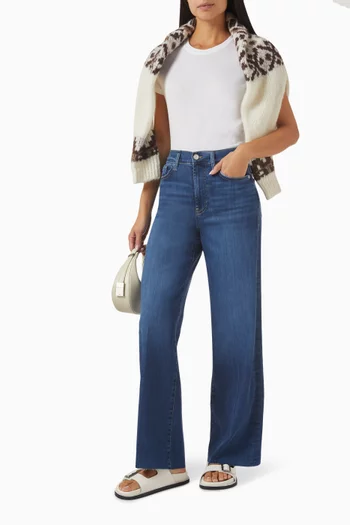 بنطال جينز بقصة واسعة دينم