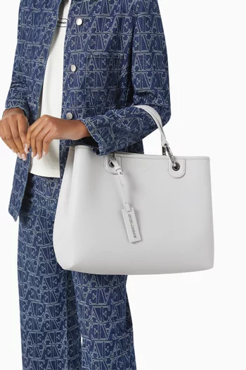 Medium Logo-embossed Tote Bag in Faux Leather