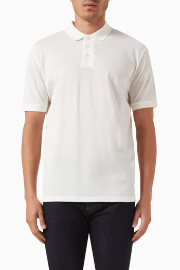 Micro-eagle Polo Shirt in Cotton-piqué