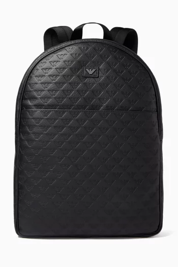 Leather armani backpack clearance