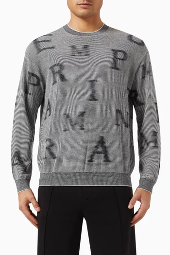 All-over Logo Sweater in Wool