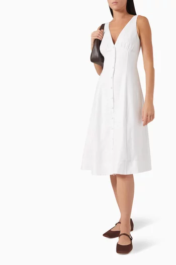 Sebastien Midi Dress in Linen