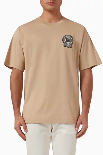 Logo Embroidred T-shirt in Cotton