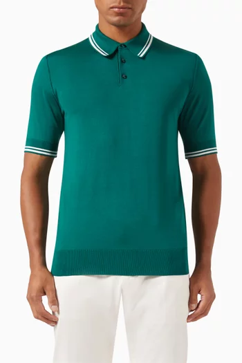 Majolica Polo Shirt in Silk Knit