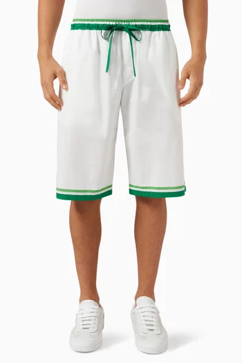 Majolica Drawstring Shorts in Cotton