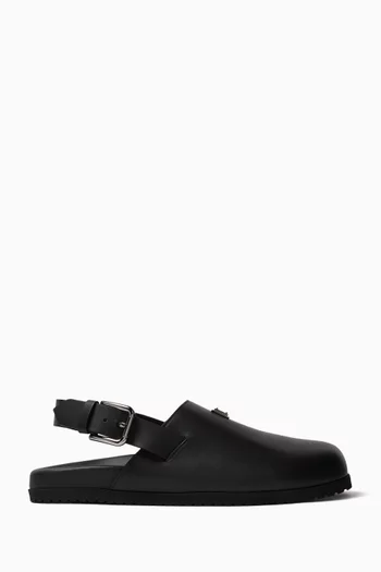 DG Logo Mules in Calfskin