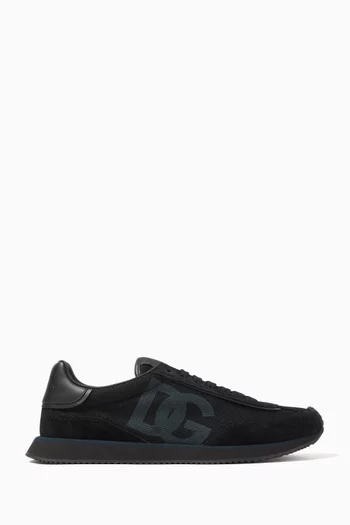 DG Logo Sneakers in Suede & Mesh