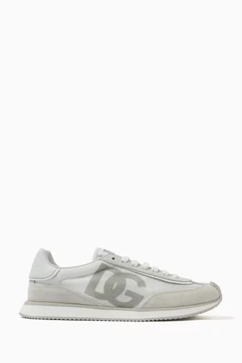 DG Logo Sneakers in Suede & Mesh