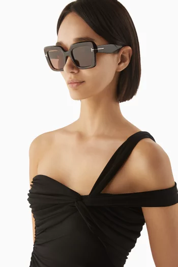 نظارة شمسية كبيرة اسمي بإطار أسيتات حيوي