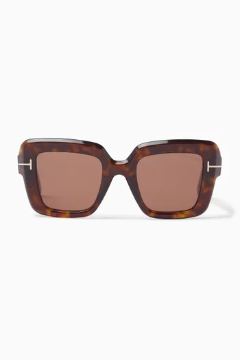 نظارة شمسية كبيرة اسمي بإطار أسيتات حيوي